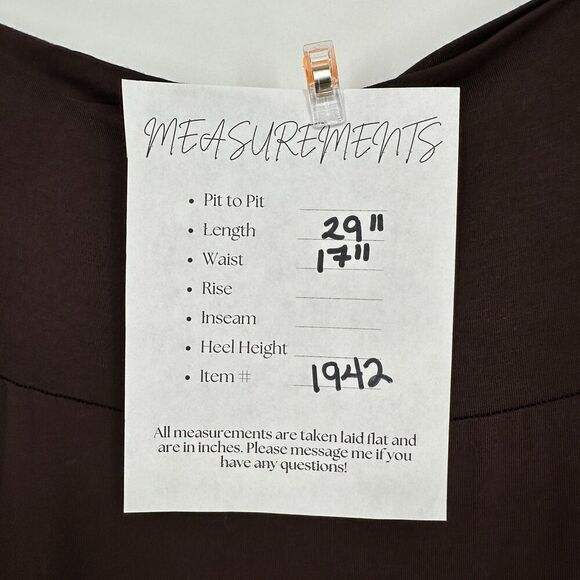 Lock & Love Womens Brown Midi Skirt Size XL A-Line Modal Soft Knit Pull On Boho - Picture 2 of 7